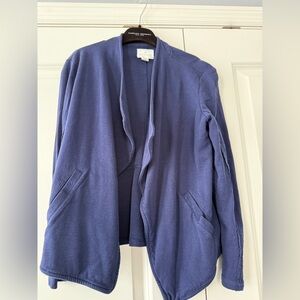Caslon Women's Blue Open Cardigan